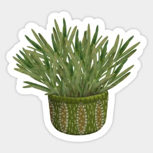 House Plant in Green Ceramic Pot | Cherie's Art(c)2021 Sticker